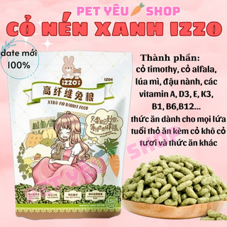 Cỏ nén xanh izzo ❤️date mới ❤️ freeship❤️ thức ăn dành cho mọi lứa tuổi thỏ