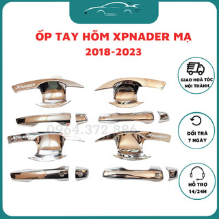 Bộ ốp tay + hõm cửa xe Mitsubishi Xpander 2018-2019-2020-2021-2022-2023 nhựa mạ crom cao cấp