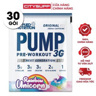 Pump 3g pre workout | bổ sung năng lượng & tăng hiệu suất tức thì | applied nutrition | nhập uk