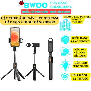 Gậy chụp ảnh gậy live stream chính hãng BWOO cầm tay đa năng gậy tự sướng, quay chụp ảnh bảo hành 6 tháng
