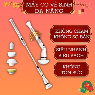 Chổi Cọ Nhà Vệ Sinh Bằng Điện Jesopb Bộ Cọ Bồn Cầu Thông Minh Cán Dài Cây Chà Sàn Nhà Tắm Toilet Tự Động 4 Đầu