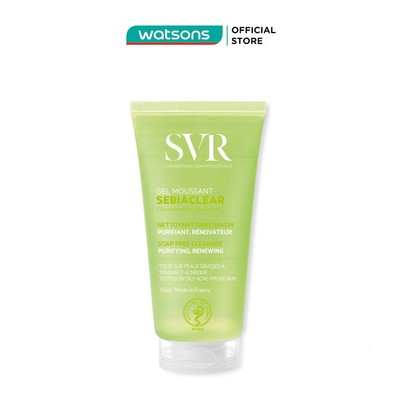 [Mã FMCGWA101 giảm 8% đơn 250K] Gel Rửa Mặt Không Chứa Xà Phòng SVR Sebiaclear Gel Moussant 50ml