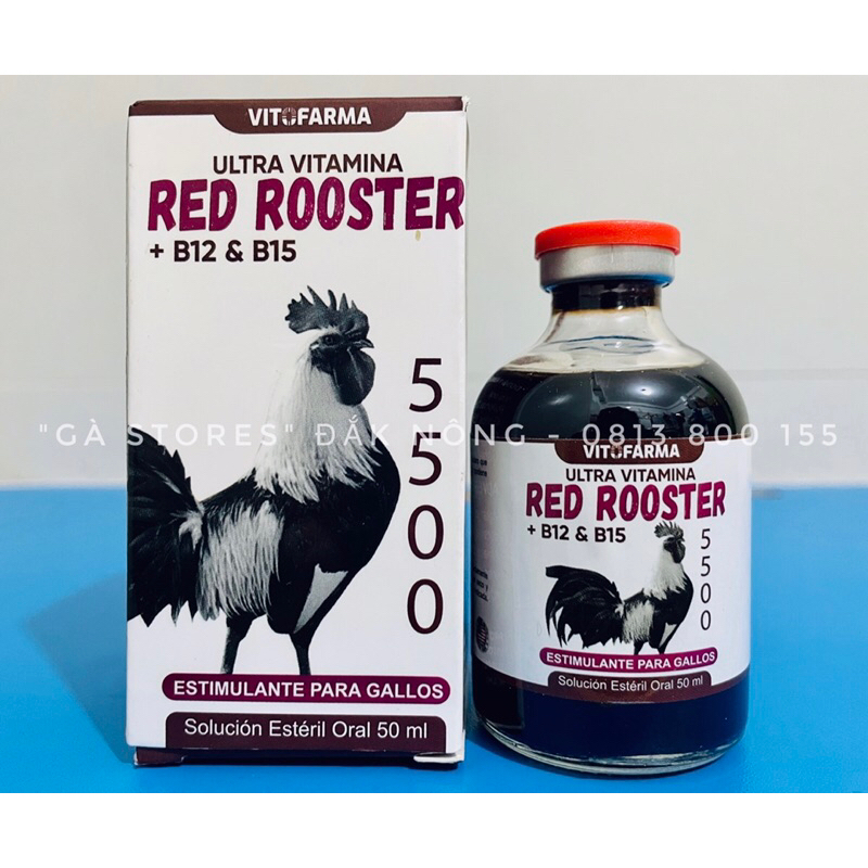 [Chai 50ml]  RED ROOSTER Vitofarma Vitamina B12 &amp; B15 5500