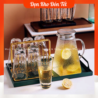 Bộ bình nước thủy tinh chịu nhiệt 1650ml