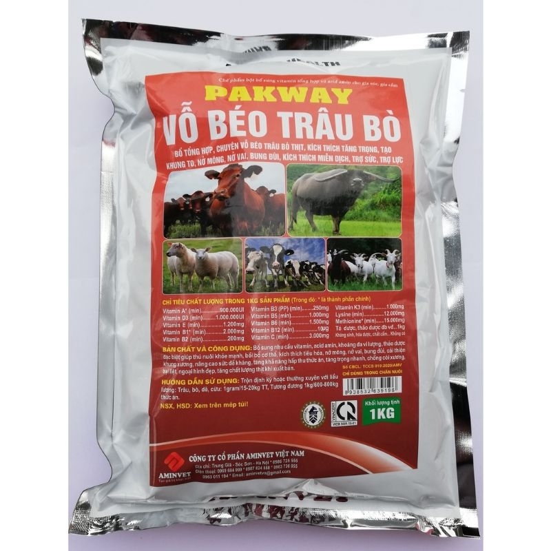 Vỗ béo trâu bò 1kg Tăng trọng nhanh, xuất bán sớm