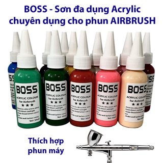 BOSS - Sơn Acrylic cho bút vẽ airbrush, Sơn mô hình, giày, vải, da...
