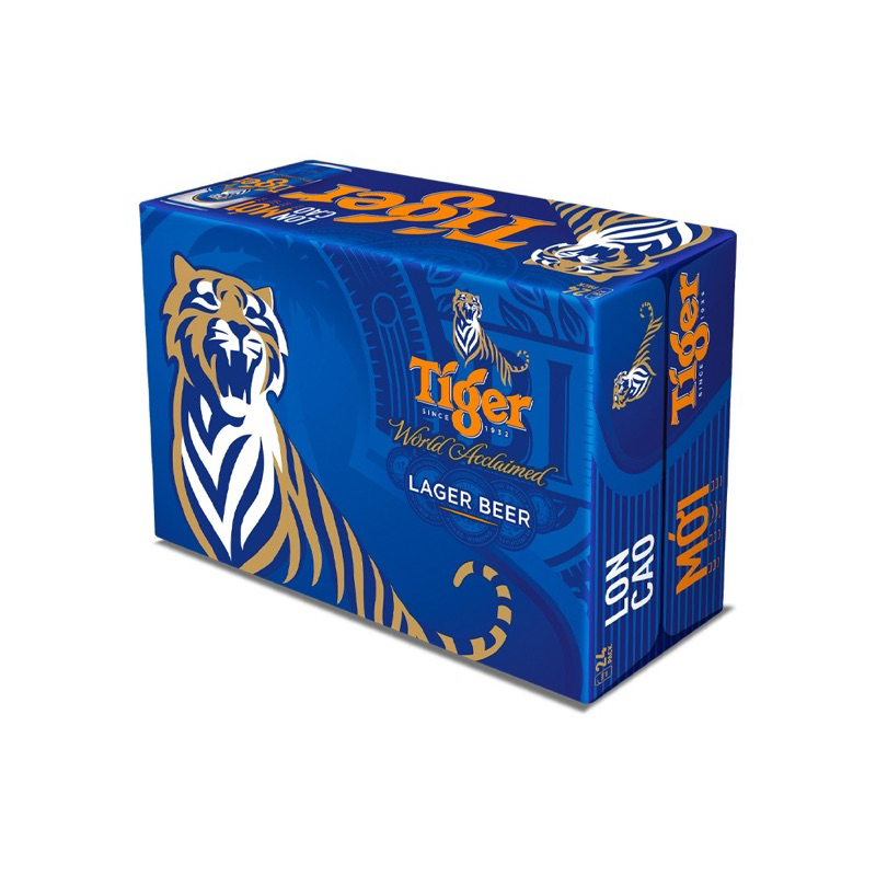 Bia Tiger nâu 330ml thùng 24 lon cao