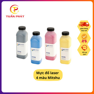 Mực đổ laser 4 màu Mitshu công nghệ Nhật Bản 45g ( đỏ vàng xanh đen) cho Canon/Hp