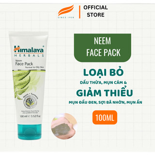 Mặt nạ đất sét lá neem loại bỏ mụn, bã nhờn và mờ thâm Himalaya Neem Face Pack 100ml