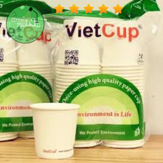 Ly giấy dùng 1 lần - cốc giấy vietcup dùng 1 lần 180ml loại cao cấp