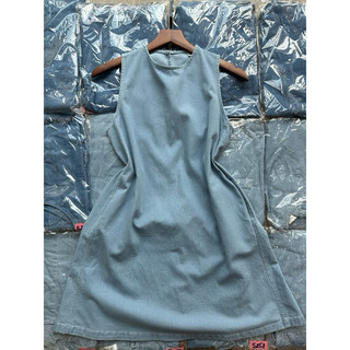 Đầm denim dáng ngắn basic