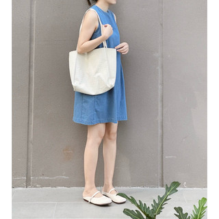 Đầm denim dáng ngắn basic