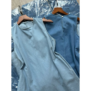 Đầm denim dáng ngắn basic