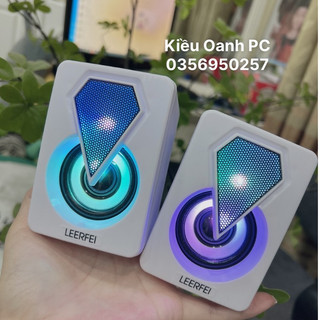 Loa máy tính vi tính e-1046/ e-1053 loa mini led 7 màu để bàn bass giá rẻ