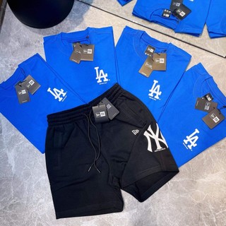 chính hãng Áo Thun NEW ERA COTTON LA LOGO T-Shirt XANH BLUE - Unisex Nam Nữ hàng chính hãng authentic 100%