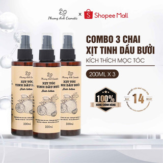 Combo 3 chai tinh dầu bưởi Phương Anh kích thích mọc tóc 200ml/Chai