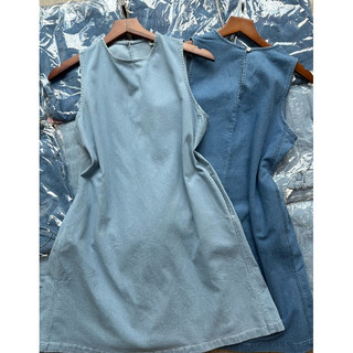 Đầm denim dáng ngắn basic