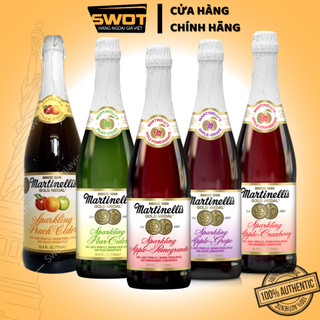  Combo 5 chai Nước ép trái cây có ga Martinelli’s Sparkling Mỹ 750ml Nước ép thơm ngon tuyệt vị 