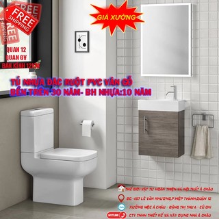 Tủ phòng tắm MINI NHỰA PVC ĐẶC-17LI,tủ lavabo nhựa kích thước nhỏ rửa được nước,nhựa cao cấp PVC đặc ruột
