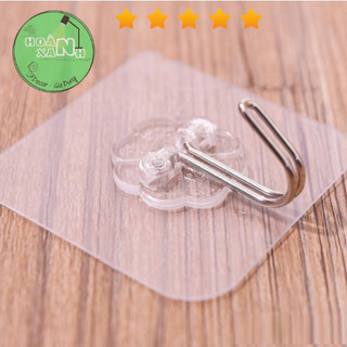 Miếng dán dính tường có móc treo - móc dán dính tường trong suốt treo chìa khóa
