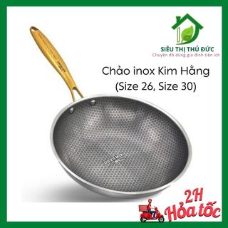 Chảo inox chống dính vân tổ ong dùng bếp gas, bếp từ - thương hiệu kim hằng