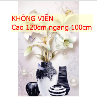Tranh lọ hoa kích thước yêu cầu cao 120cm ngang 100cm