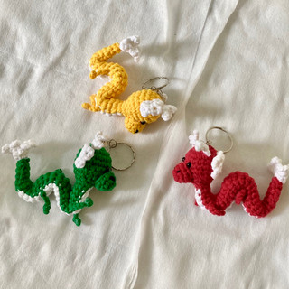 Móc khoá rồng bằng len handmade