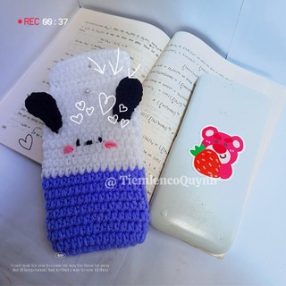Túi đựng máy tính casio, túi bỏ máy tính, túi máy tính, túi len hình pochacco cute xinh xắn