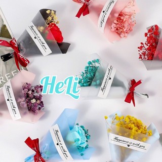 Bó hoa khô mini handmade trang trí hộp quà tặng thiệp decor