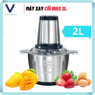 MÁY XAY THỊT ĐA NĂNG CỐI INOX DUNG TÍCH 2 LÍT - LƯỠI KÉP