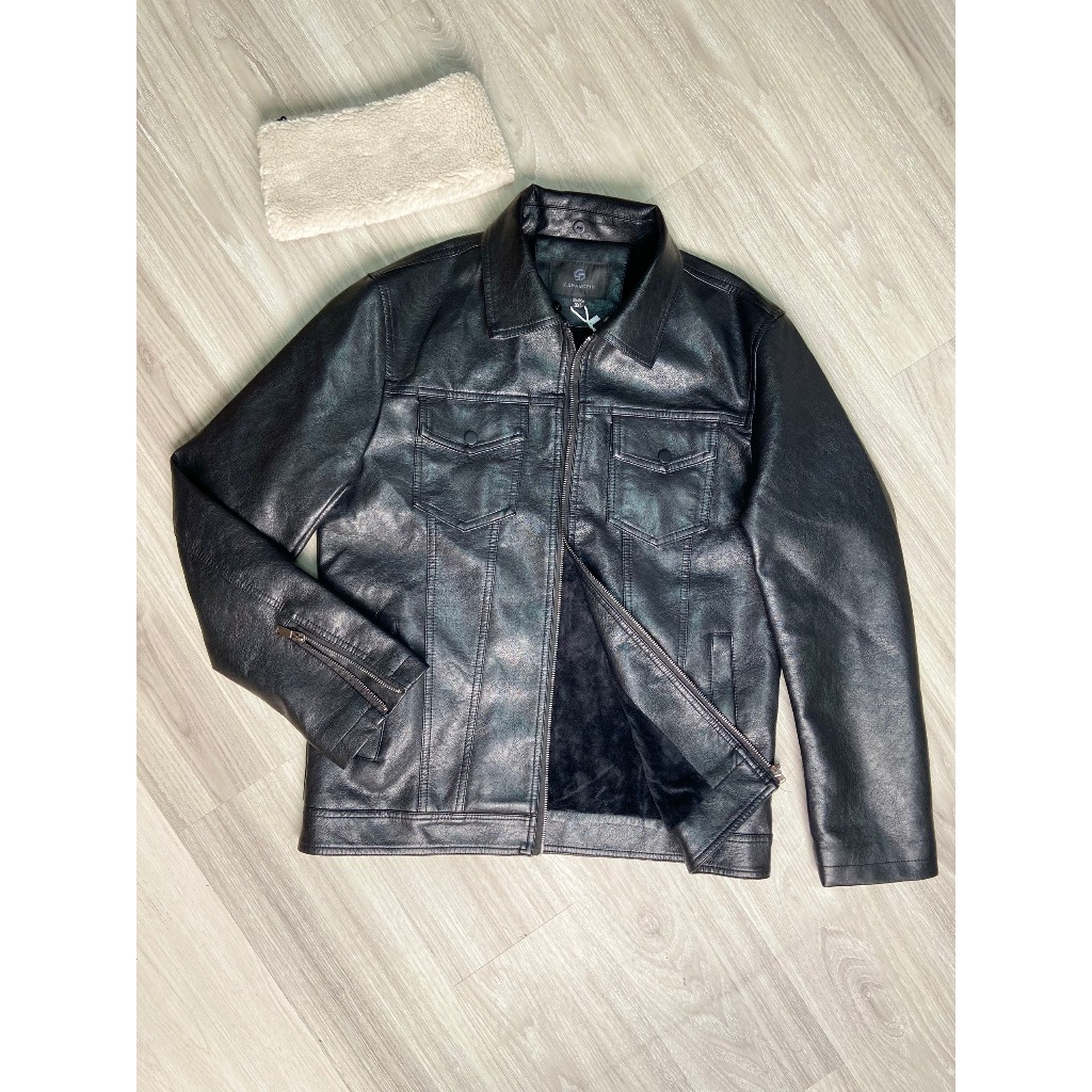 Áo da Quảng Châu cao cấp ,áo khoác da nam chất liệu da Dê cao cấp chống nhăn , chống nước hot nhất 2021