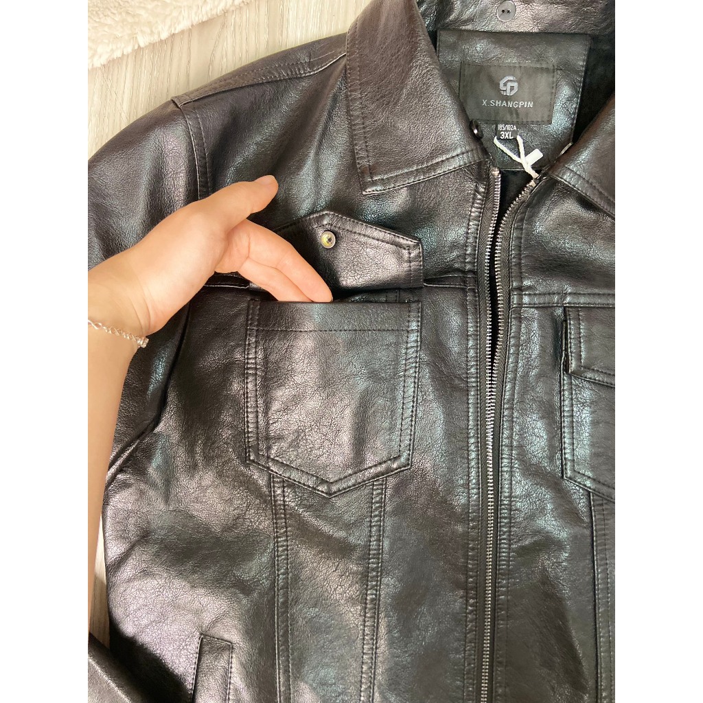 Áo da Quảng Châu cao cấp ,áo khoác da nam chất liệu da Dê cao cấp chống nhăn , chống nước hot nhất 2021