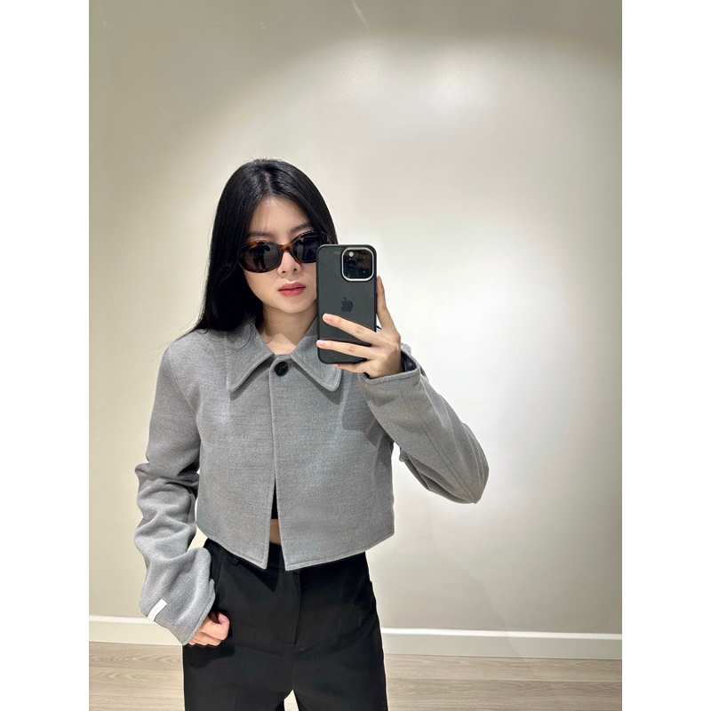 Leve Concept - Áo khoác dạ ép croptop