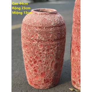 BÌNH MEN SÔI ATLANTIC ĐỎ TRANG TRÍ DECOR CẮM HOA