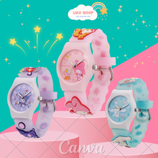 Đồng hồ cho bé gái 5 tuổi đến 15 tuổi đeo tay trẻ em nam nữ hình Sanrio Kuromi My Melody Cinnamoroll Hello Kitty ĐH06