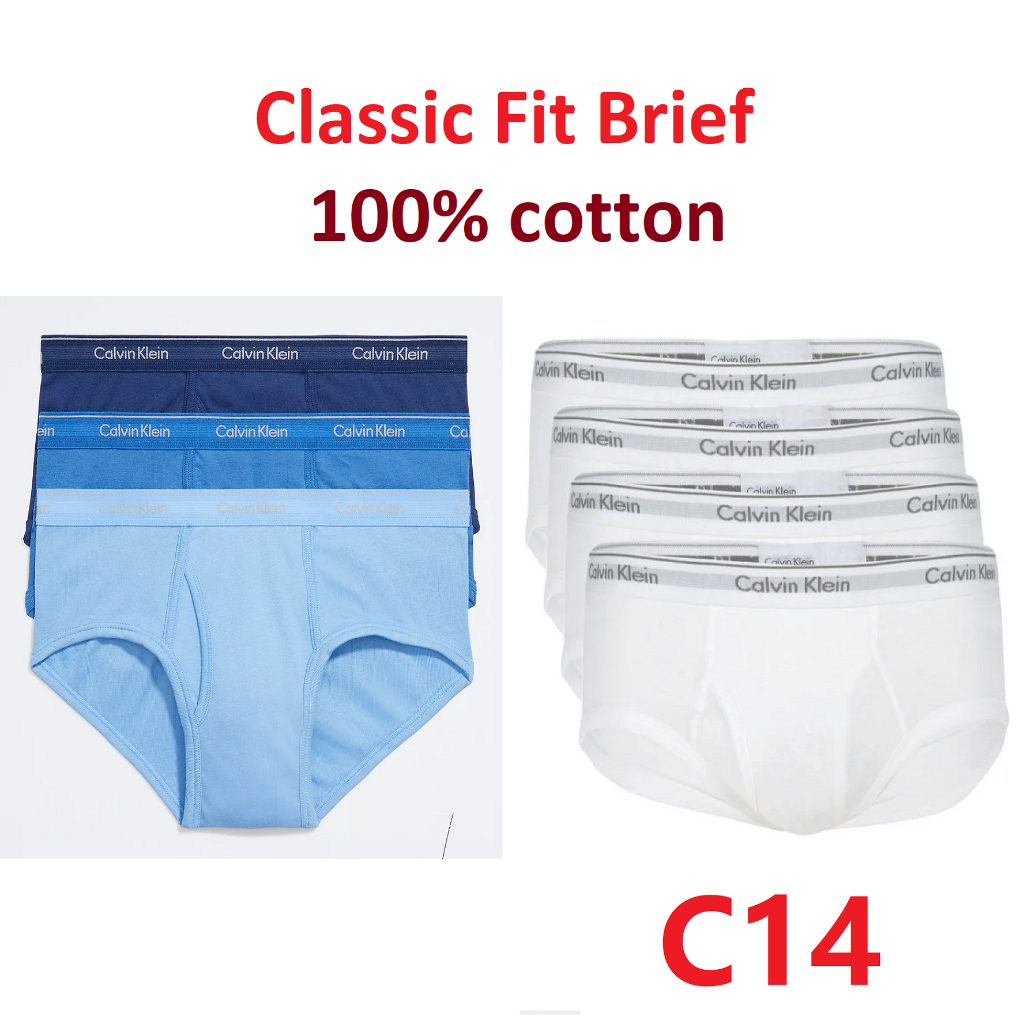 Chính hãng Mỹ - C14 S,M,L,XL - Quần lót nam CK Calvin Klein cotton tam giác Classic Fit Brief