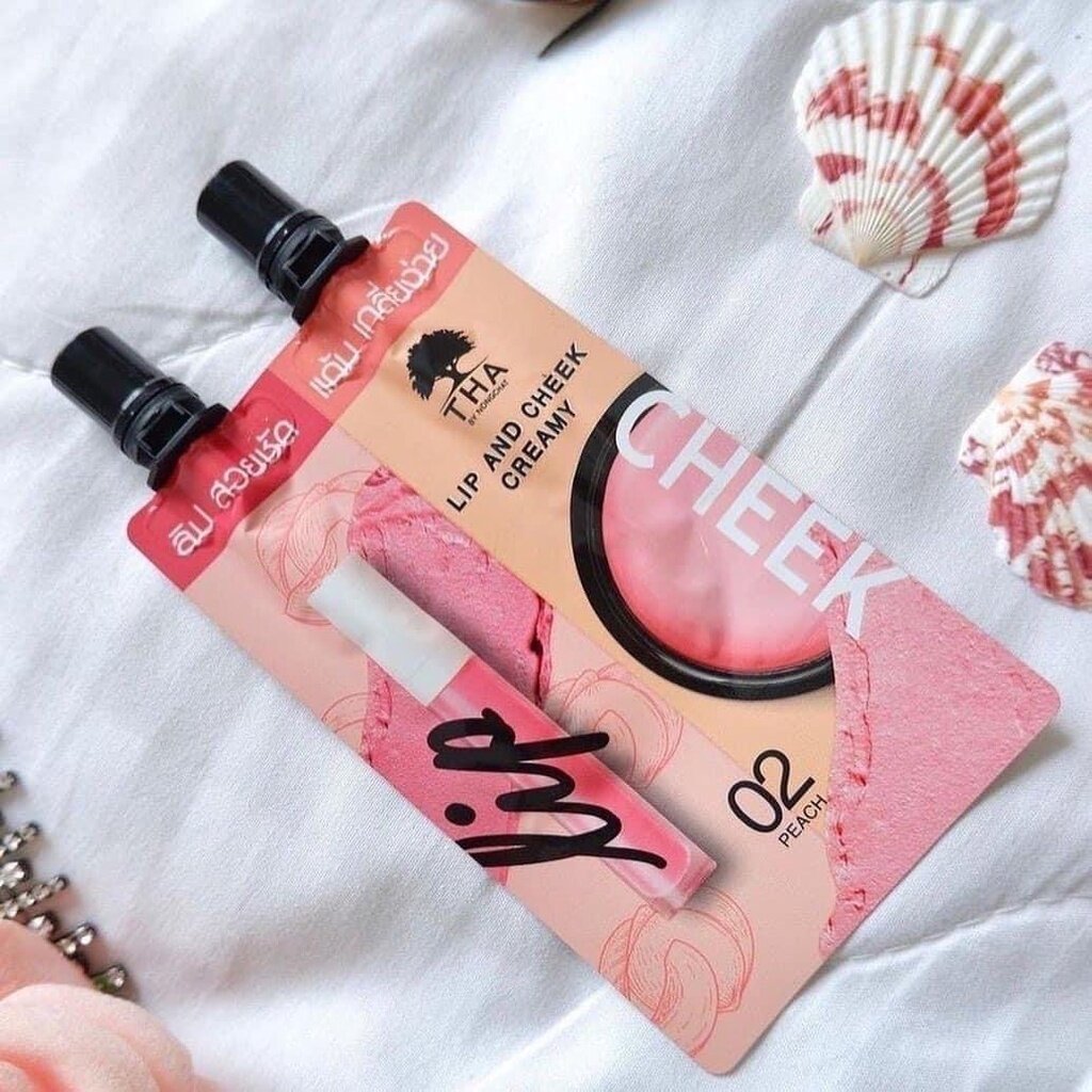 Son kem và má hồng Lip And Cheek Creamy THA By Nongchat Thái Lan