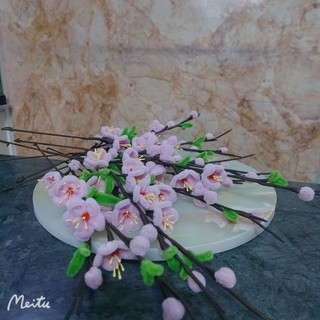 Cành hoa đào kẽm nhung