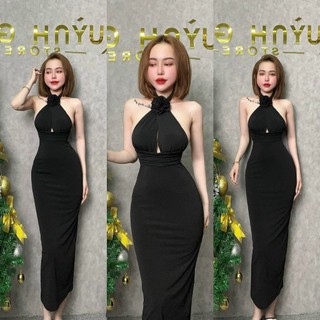 váy body xẻ ngực