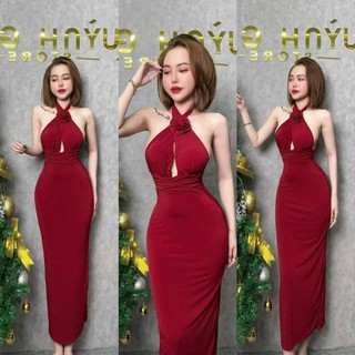 váy body xẻ ngực