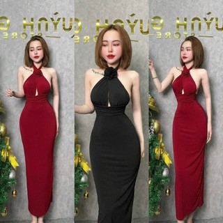 váy body xẻ ngực