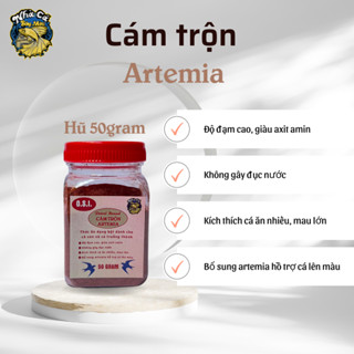 Cám trộn artemia dạng bột én xanh O.S.I Mỹ Petrel Brand, thức ăn dinh dưỡng cho cá con và cá lớn