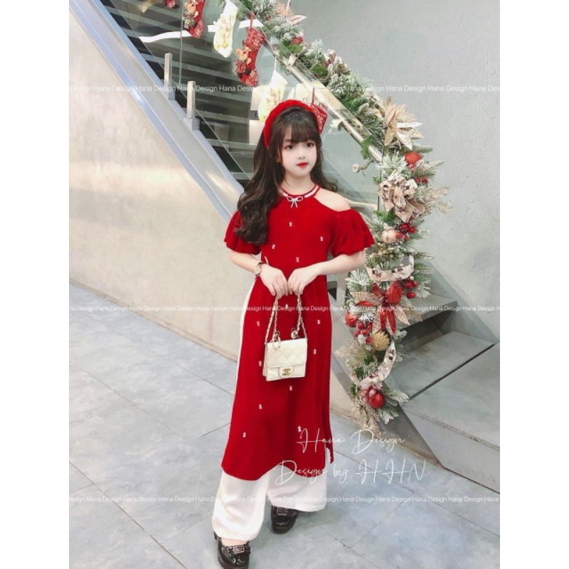 Áo dài cách tân bé gái (12-25kg)
