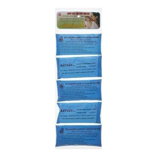  Dây gel hạ sốt em bé - Dây 5 túi - Túi chườm nóng lạnh và làm ấm cơ thể 
