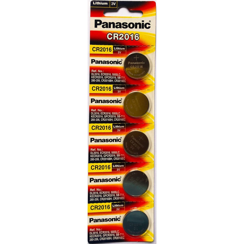 Vỉ 5 viên Pin Panasonic CR2032 CR2025 CR2016 chính hãng