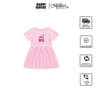 Đầm Thun Trẻ Em Nữ Gấu Dâu V.4 Unisex Cotton Tay Ngắn Local Brand | The Rabbit Housse B R