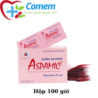 Đường ăn kiêng Aspamic Domesco Hộp 100 gói