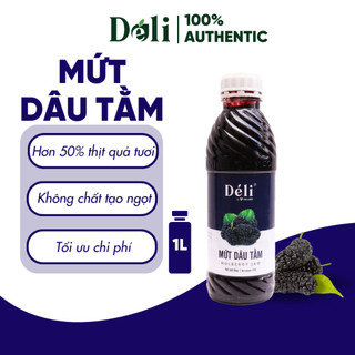 Mứt dâu tằm Déli - 1 lít - thịt quả tự nhiên, chuyên dùng pha chế trà trái cây, sinh tố