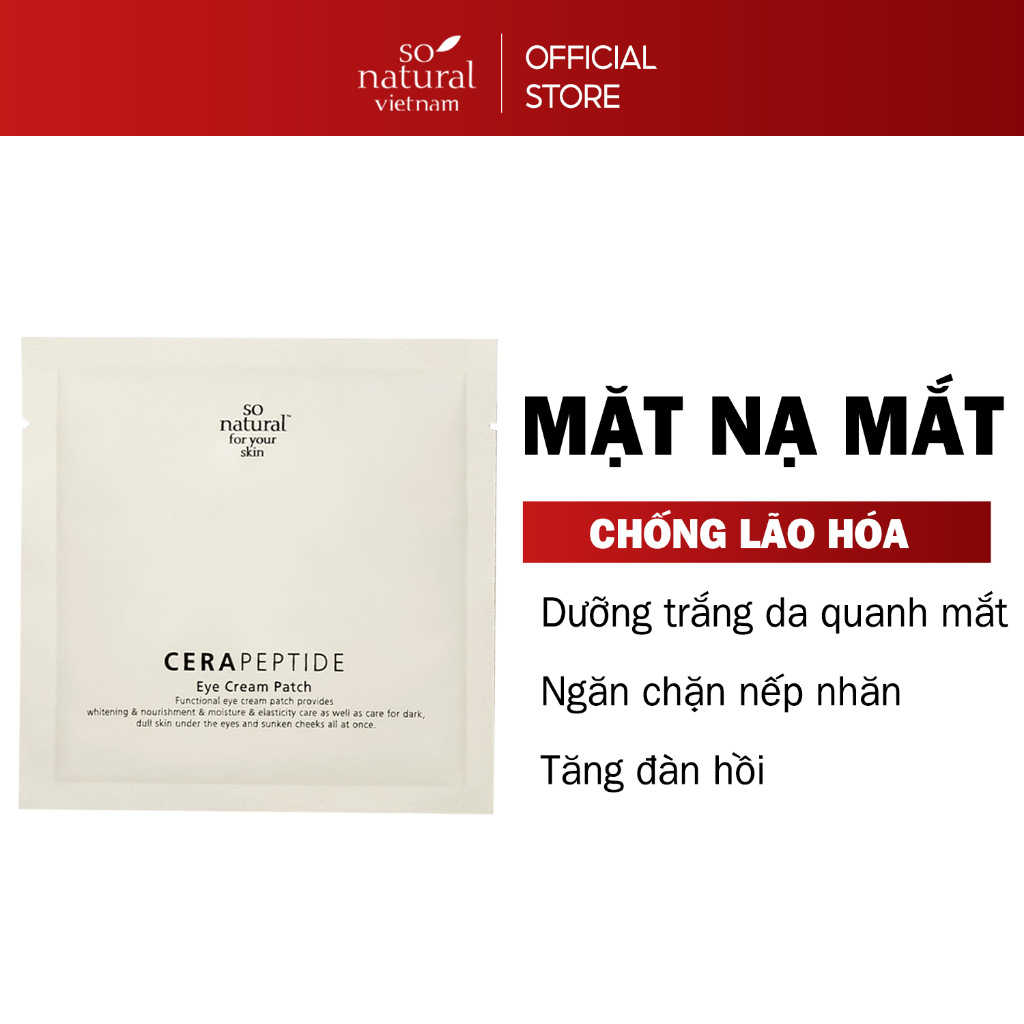 Mặt Nạ Mắt Chống Lão Hóa Làm Đầy Rãnh Nhăn Phức Hợp Peptide - Bakuchiol So Natural