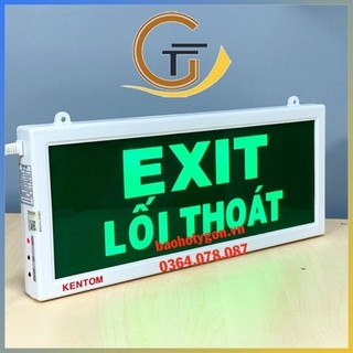 Đèn exit lối thoát - 2 mặt kentom 120 có tem kiểm định. chính hãng 100%
